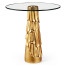 Gilded antique gold leaf round drink table