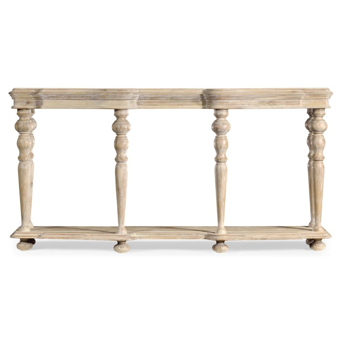 Rectangular Limed Acacia Console