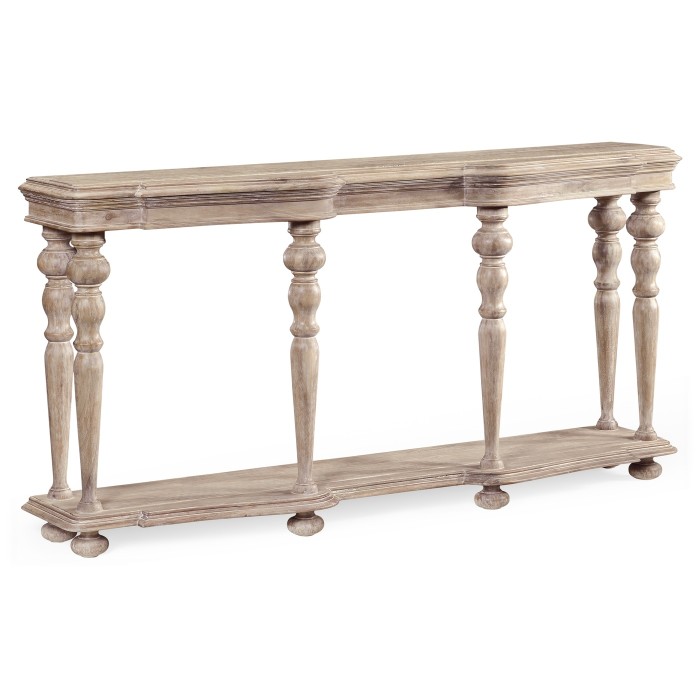 Rectangular Limed Acacia Console