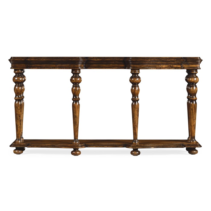 Rectangular Rustic Walnut Console