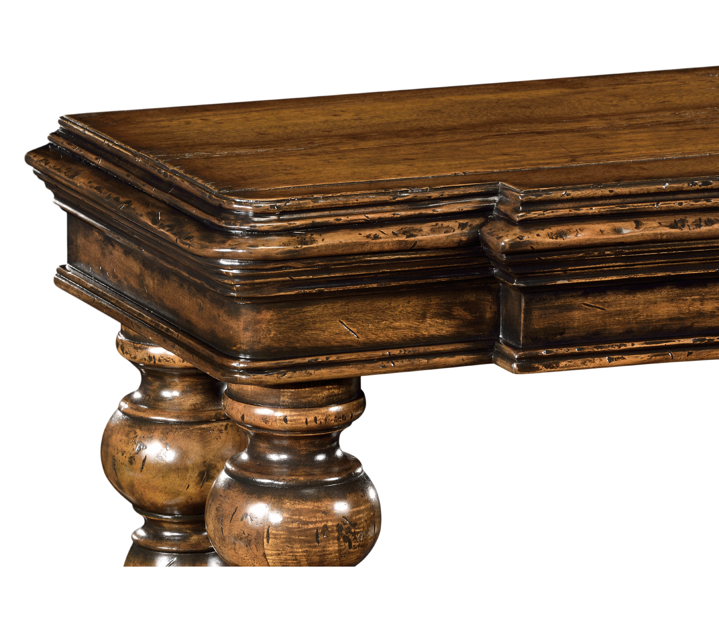 Rectangular Rustic Walnut Console