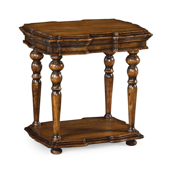 Rustic Walnut Side Table