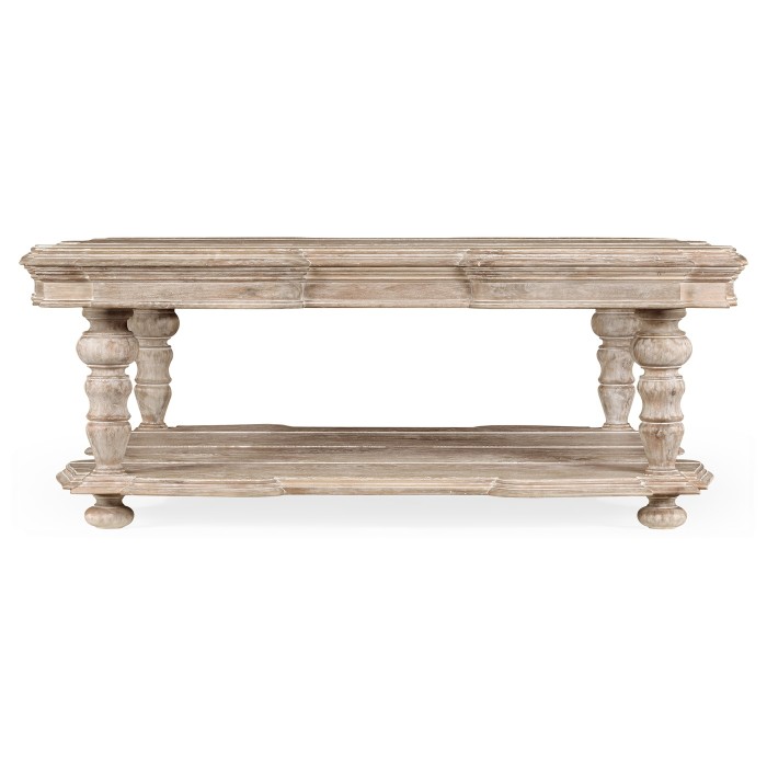Square Limed Acacia Coffee Table