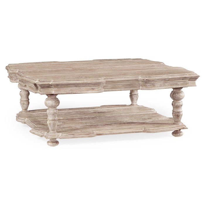 Square Limed Acacia Coffee Table