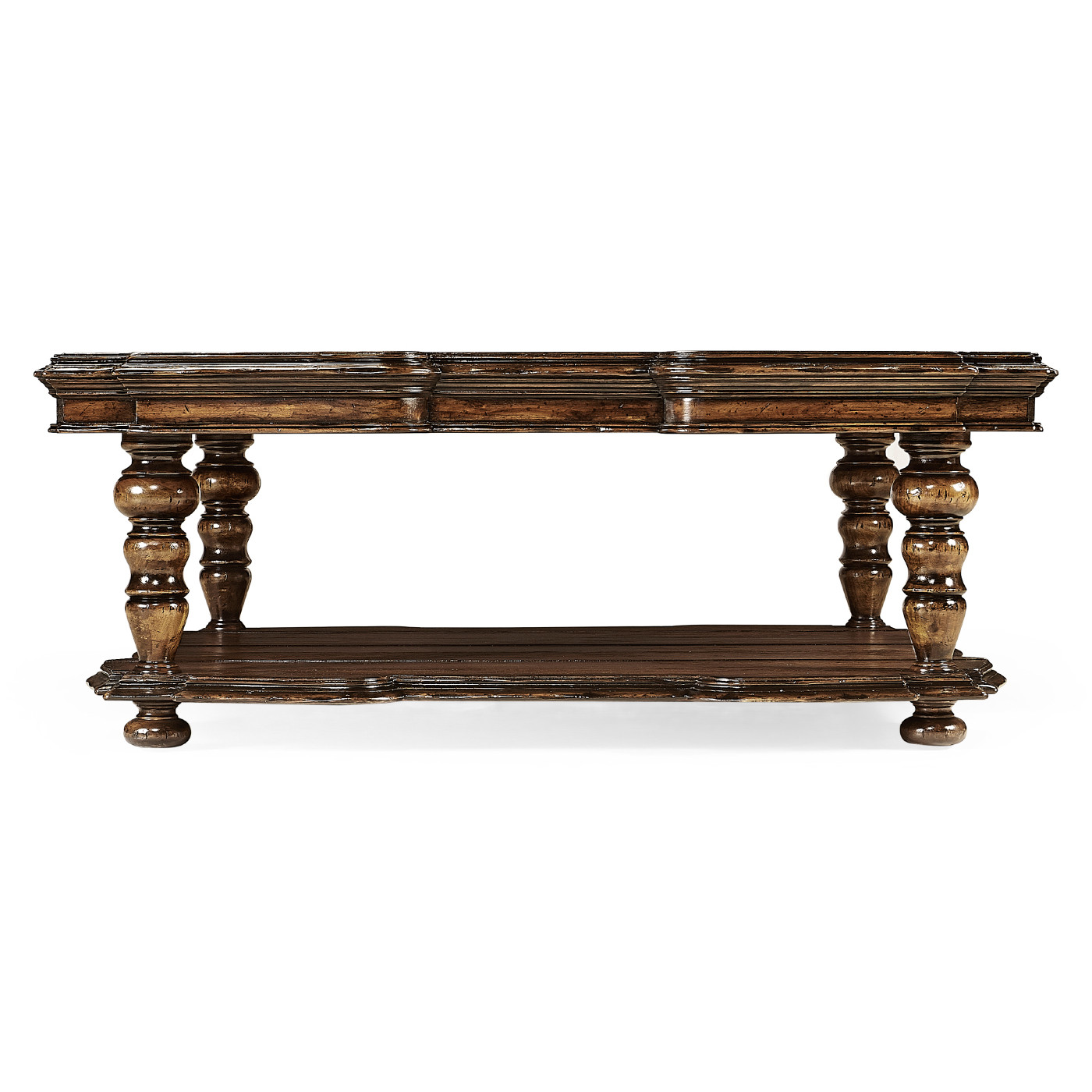 Square Rustic Walnut Coffee Table