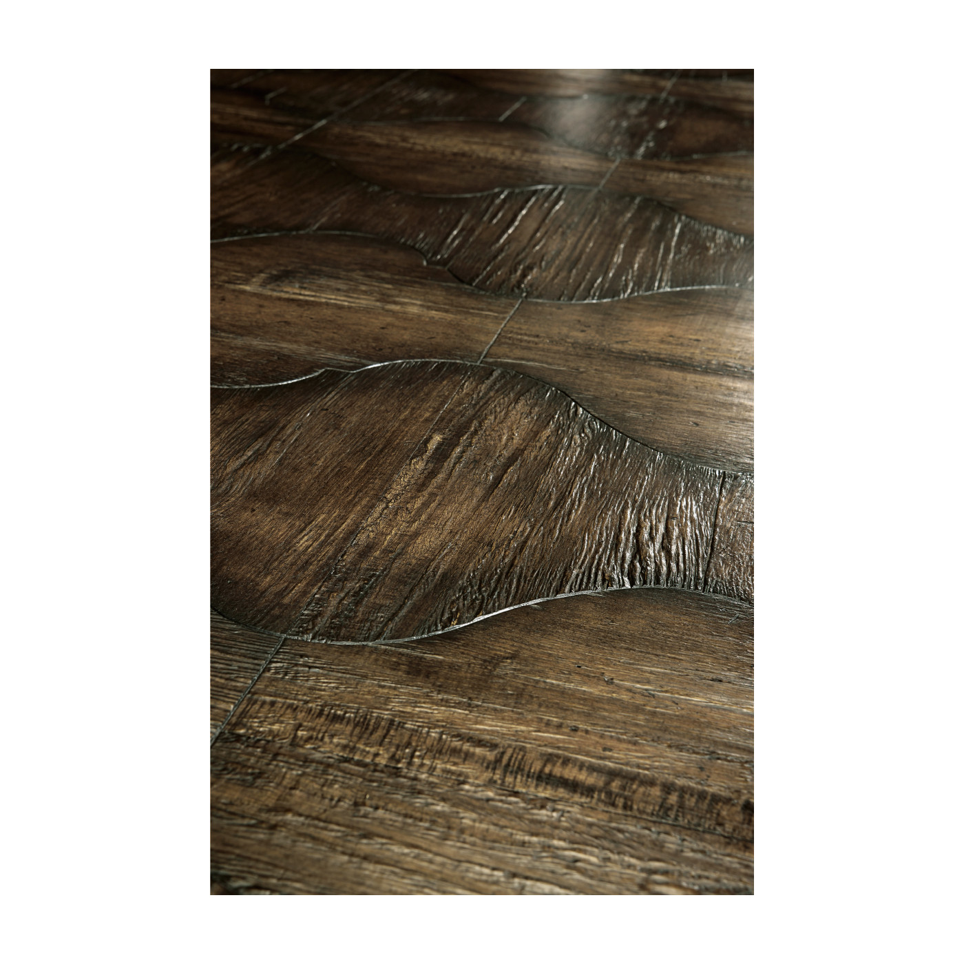 Dark Driftwood Extending Dining Table 110