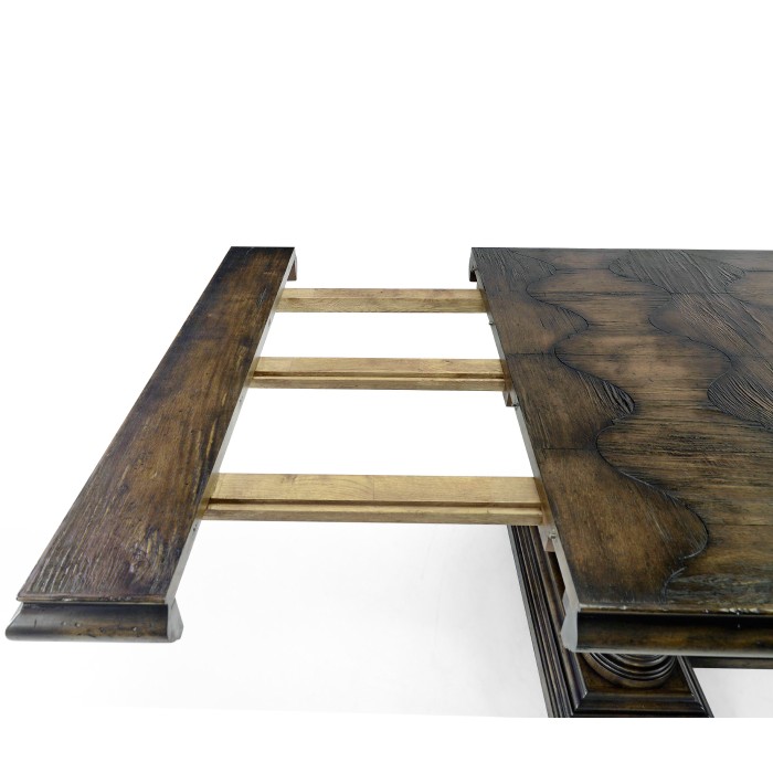 Dark Driftwood Extending Dining Table 110