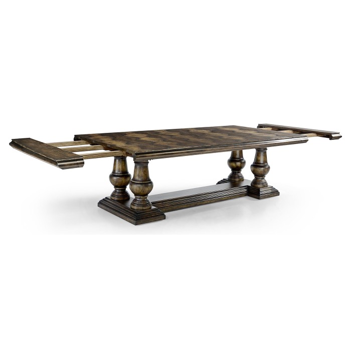 Dark Driftwood Extending Dining Table 110