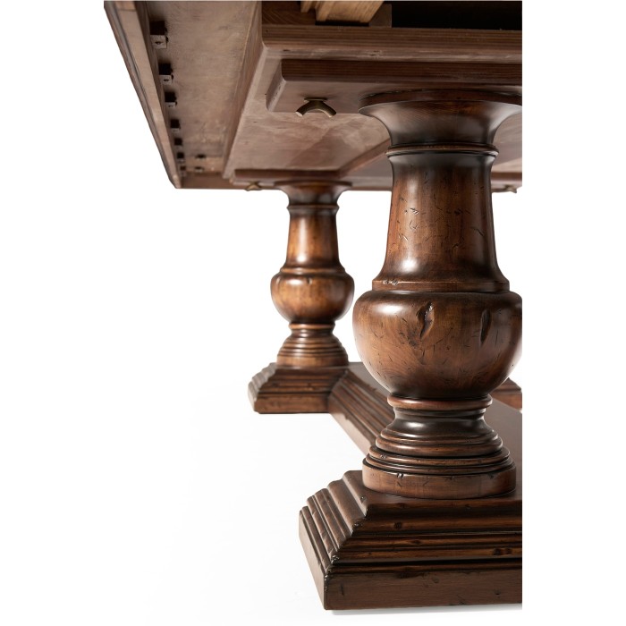Rustic Walnut Extending Dining Table 110