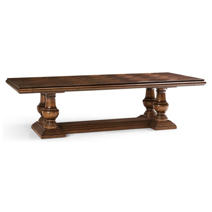 Rustic Walnut Extending Dining Table 110