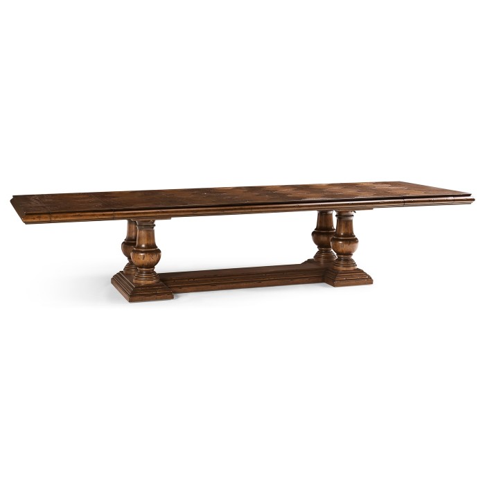 Rustic Walnut Extending Dining Table 110
