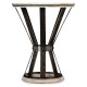 Wrought Iron Round Table with Light Marble Top