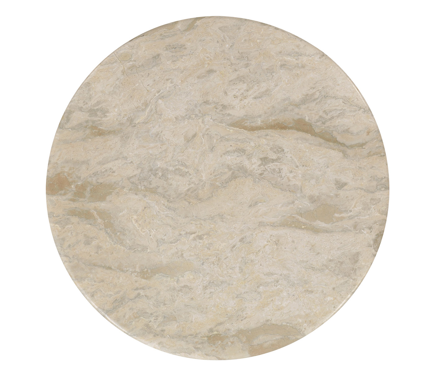 Wrought Iron Round Table with Light Marble Top