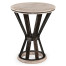 Wrought Iron Round Table with Light Marble Top