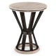 Wrought Iron Round Table with Light Marble Top
