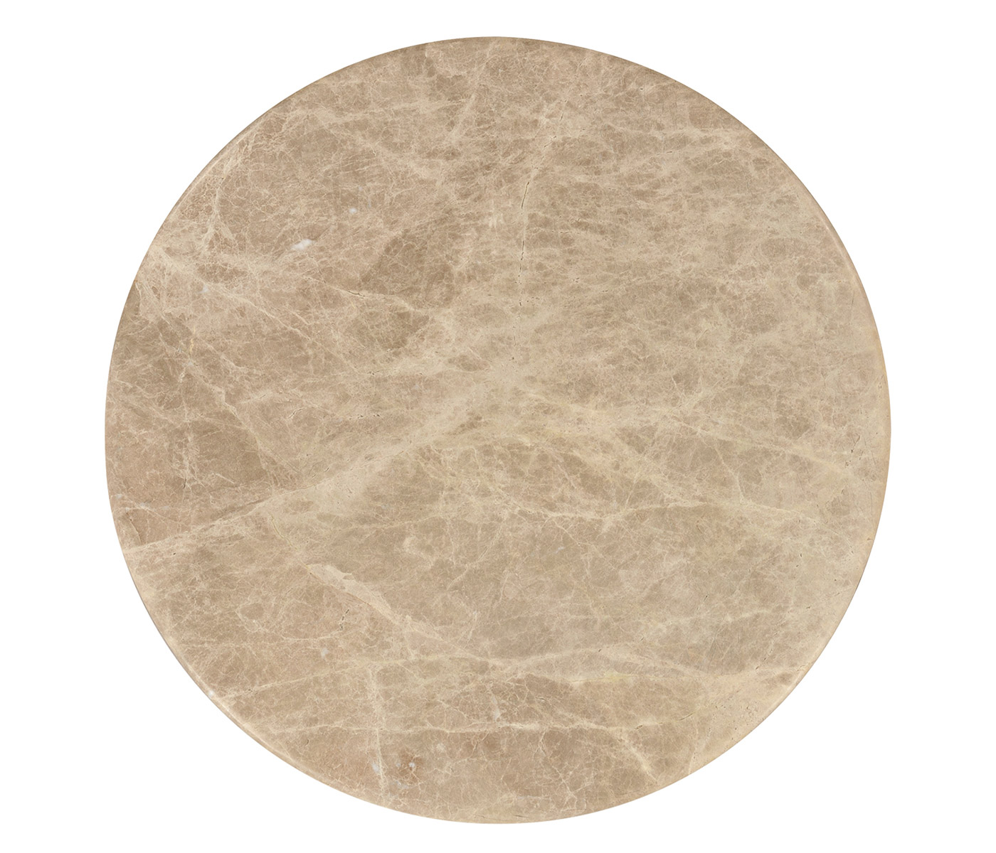 Wrought Iron Round Table with Dark Marble Top