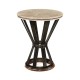 Wrought Iron Round Table with Dark Marble Top