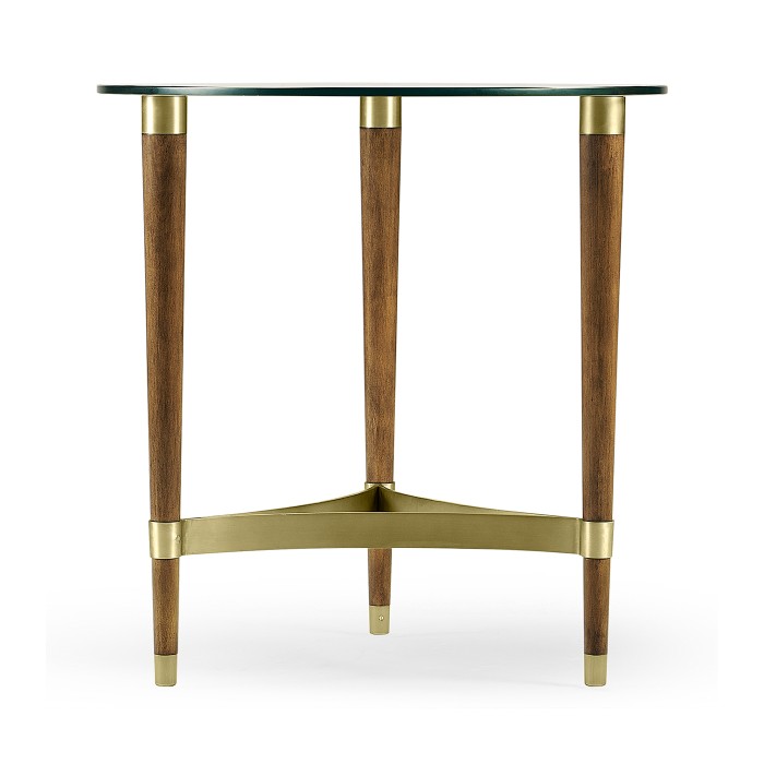 Hyedua & Glass Round Lamp Table