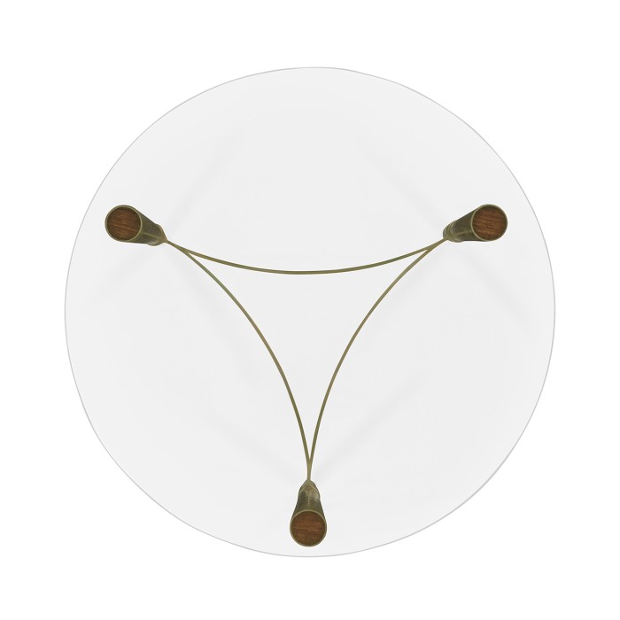 Hyedua & Glass Round Lamp Table
