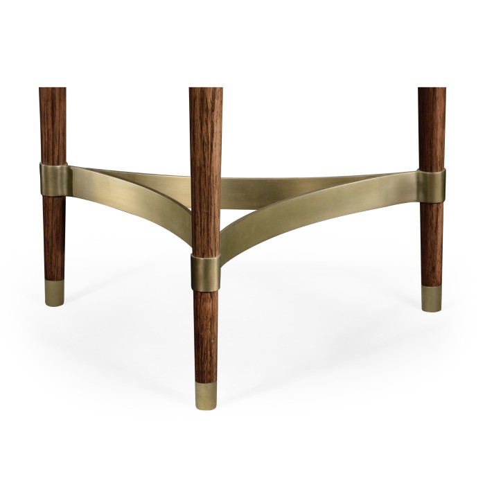 Hyedua & Glass Round Lamp Table