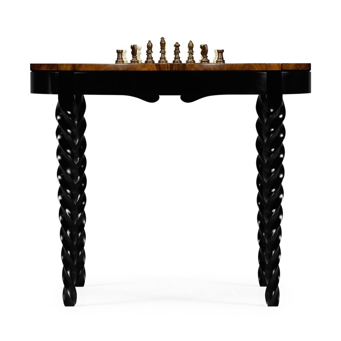 Black Barleytwist Game Table