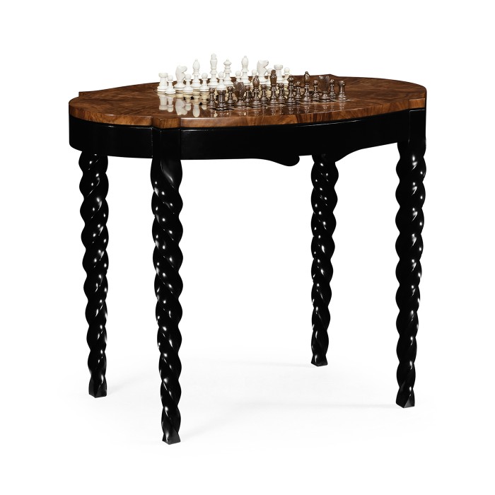 Black Barleytwist Game Table