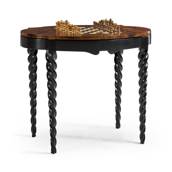 Black Barleytwist Game Table