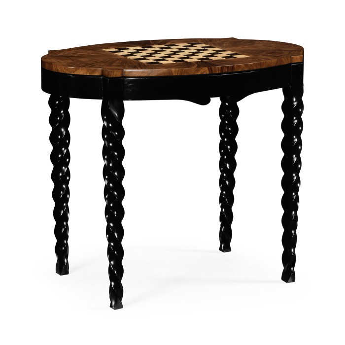 Black Barleytwist Game Table