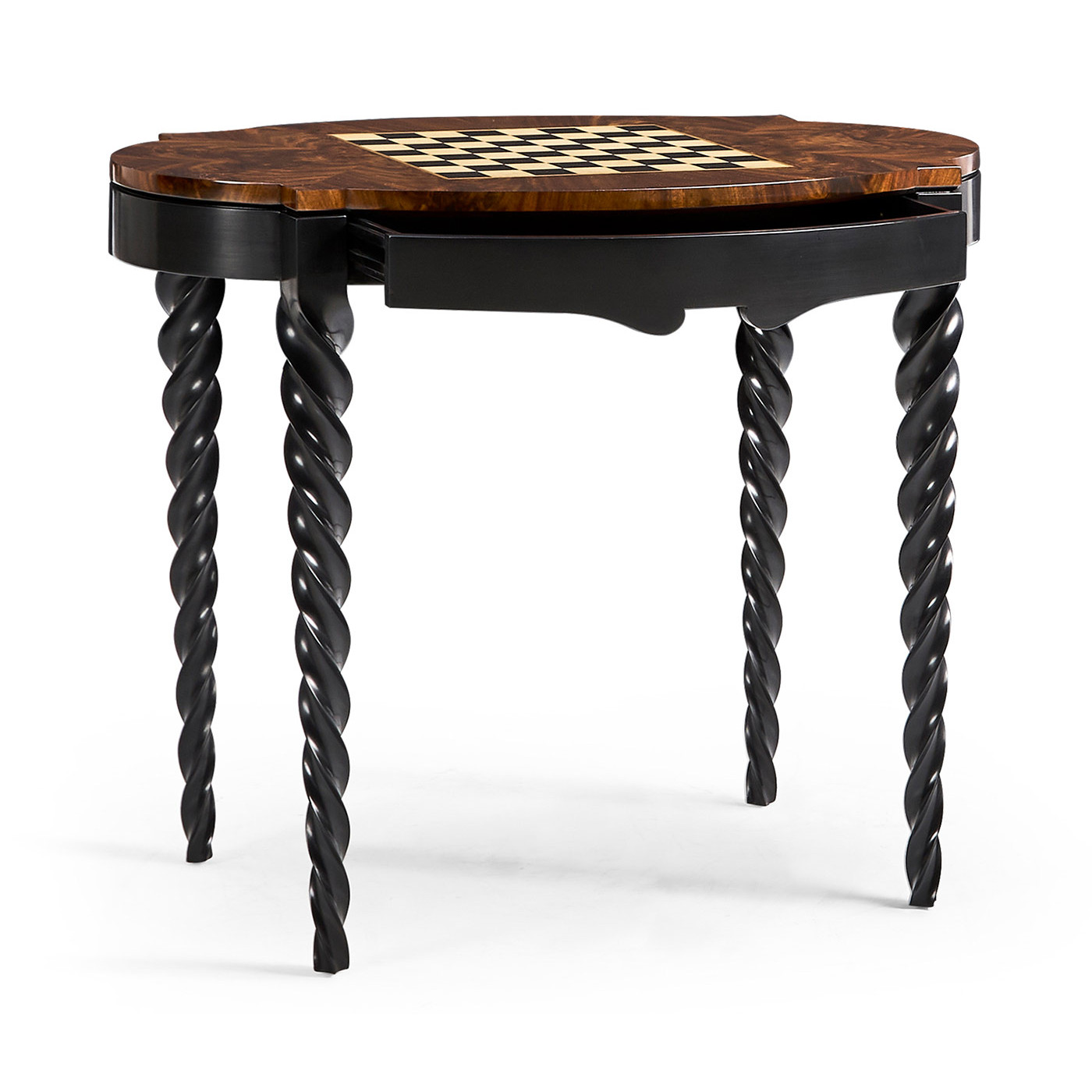 Black Barleytwist Game Table
