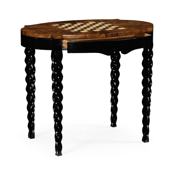 Black Barleytwist Game Table