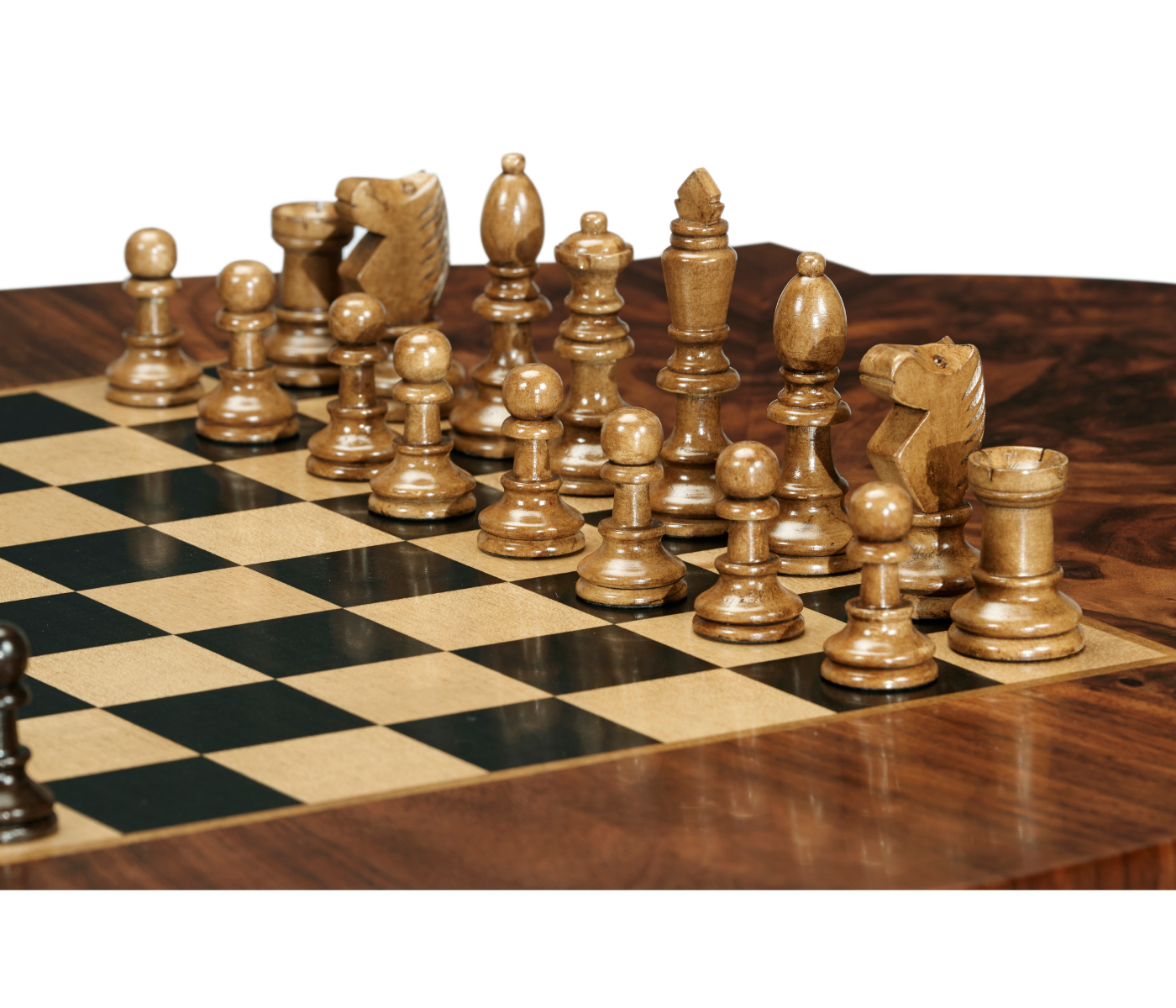 Walnut Barleytwist Game Table