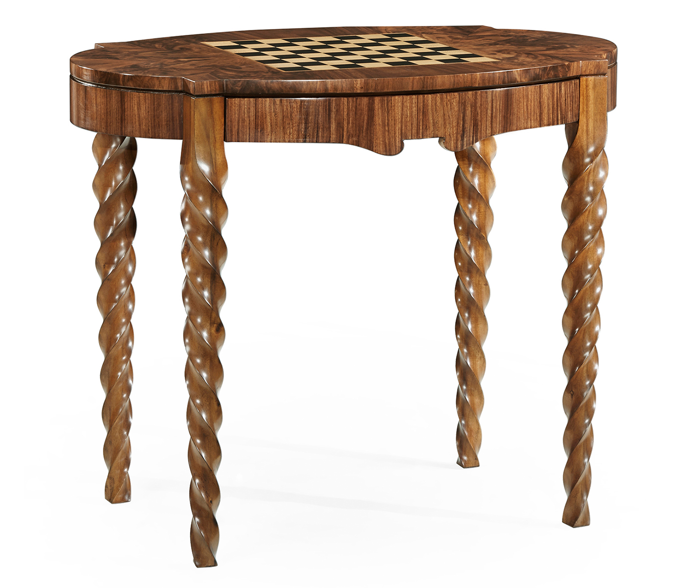 Walnut Barleytwist Game Table