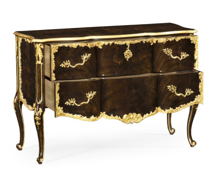 Mahogany chest of drawer with gilded