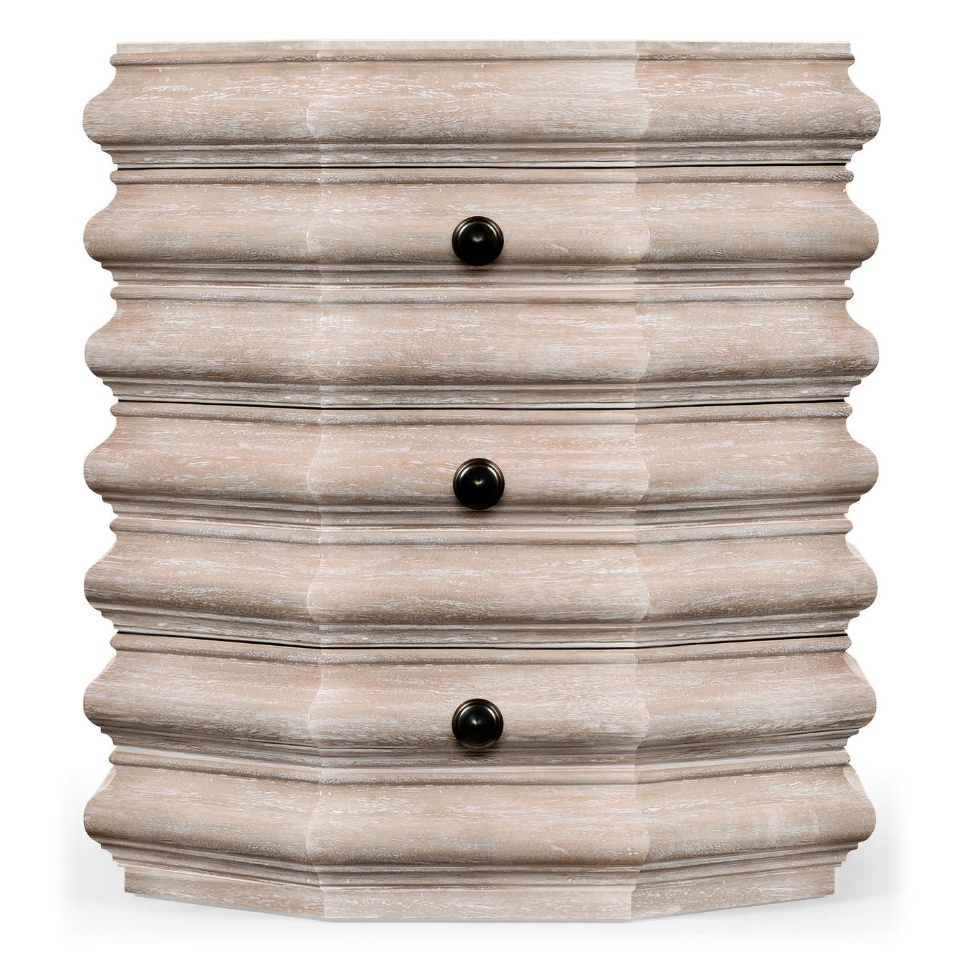 Octagon Limed Acacia End Table