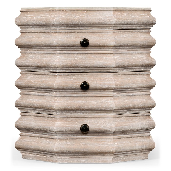 Octagon Limed Acacia End Table