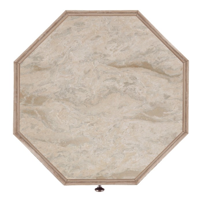 Octagon Limed Acacia End Table