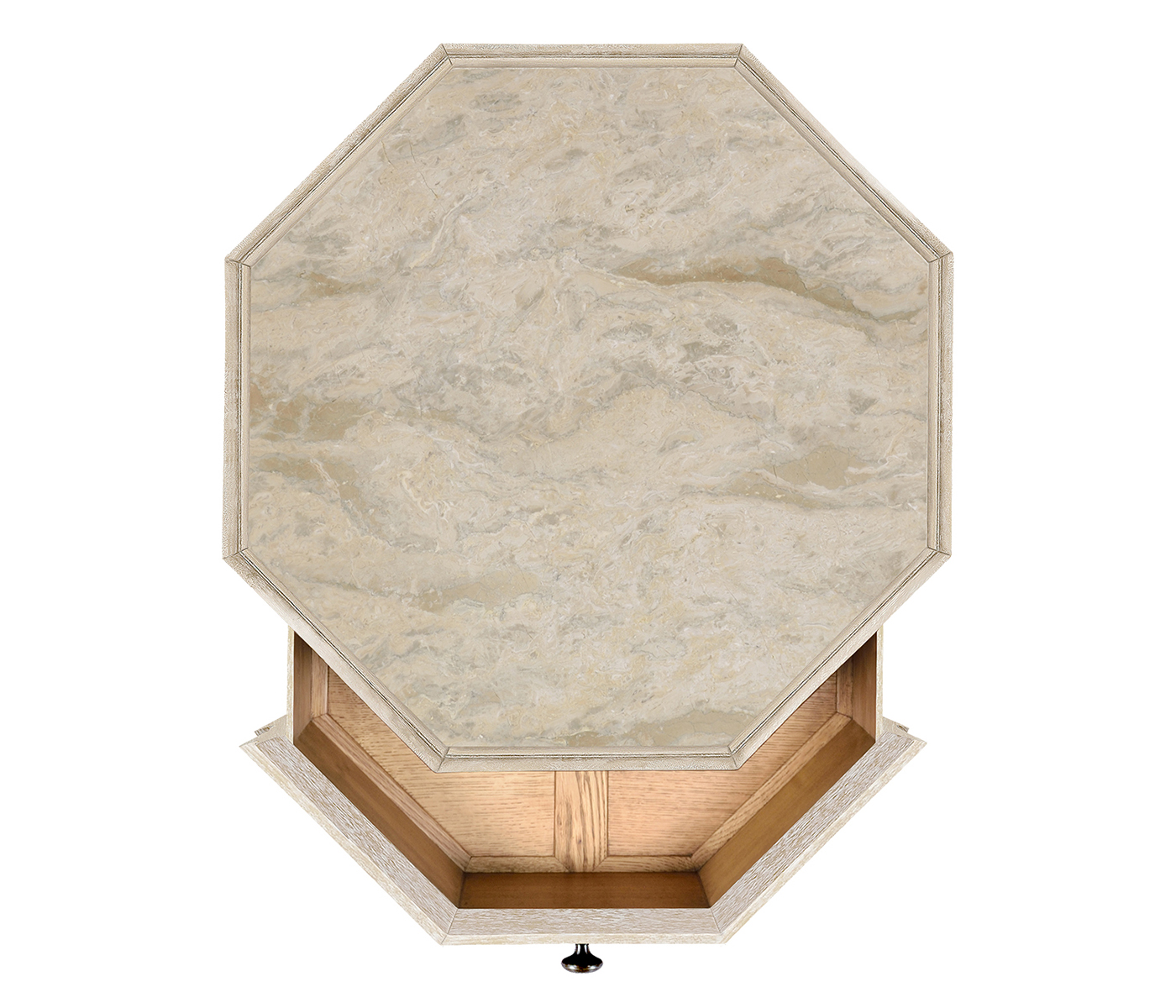 Octagon Limed Acacia End Table