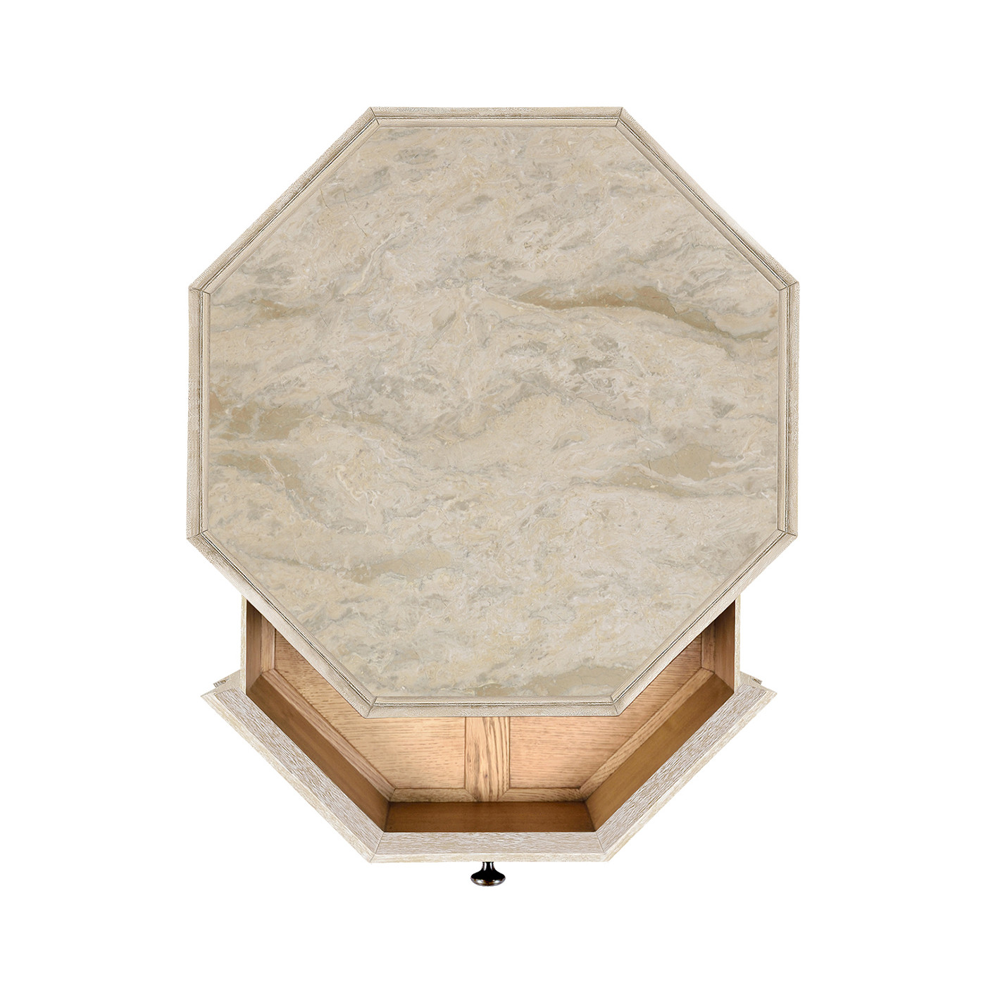 Octagon Limed Acacia End Table