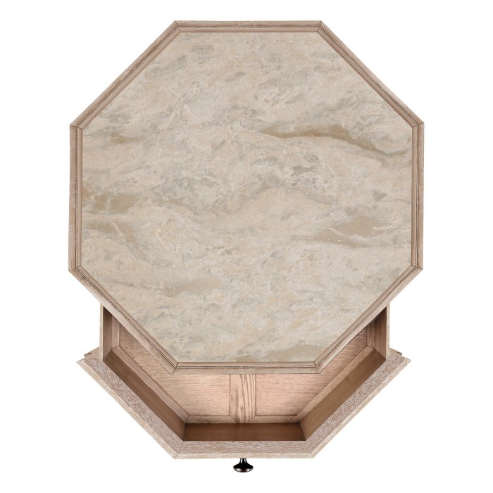 Octagon Limed Acacia End Table