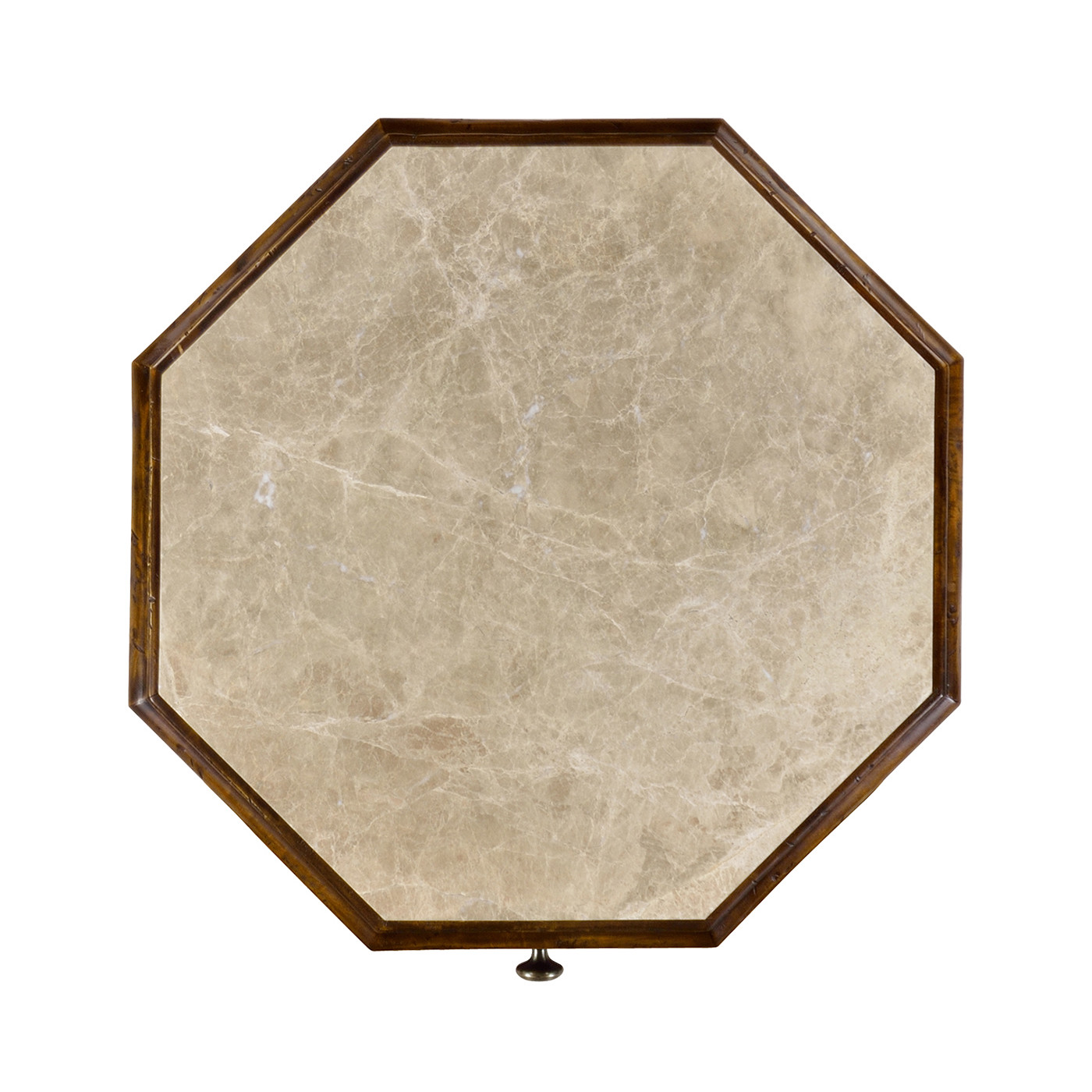 Octagon Rustic Walnut End Table