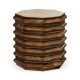 Octagon Rustic Walnut End Table