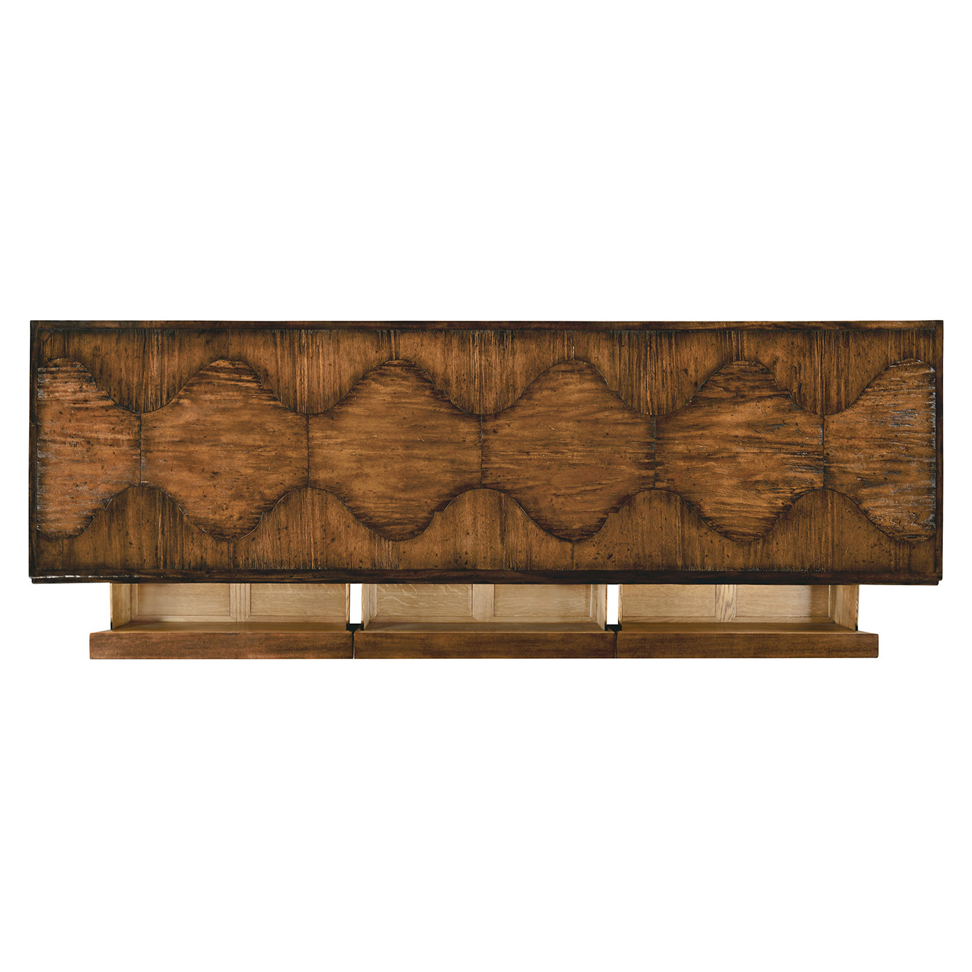Large Rectangular Rustic Walnut Chest of Drawers