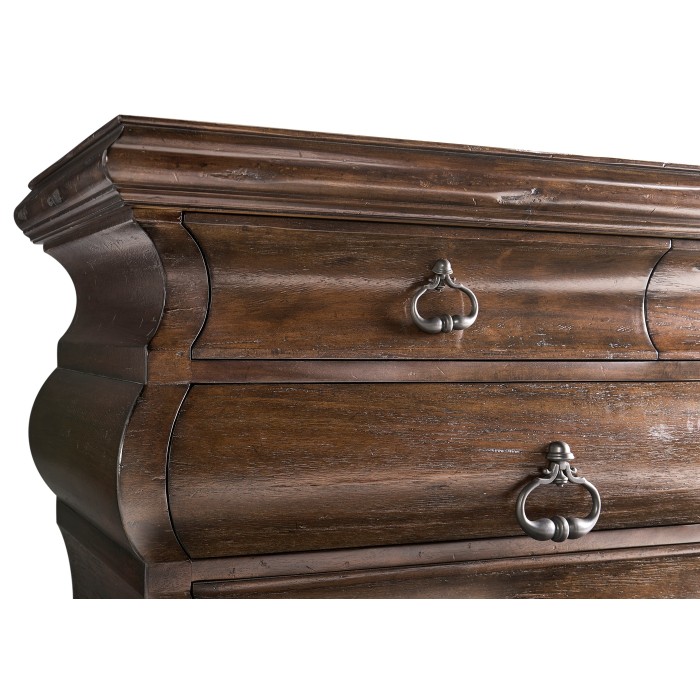 Large Rectangular Rustic Walnut Chest of Drawers