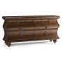 Large Rectangular Rustic Walnut Chest of Drawers