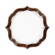 Rustic walnut round antique mirror