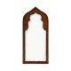 Rustic walnut floor antique mirror