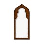Rustic walnut floor antique mirror