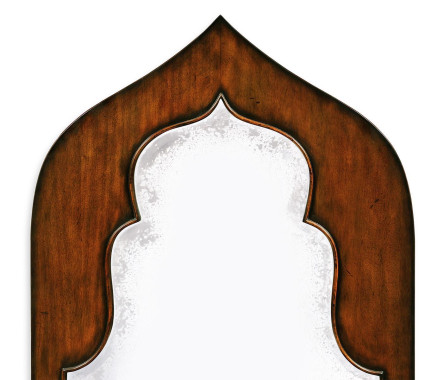 Rustic walnut floor antique mirror