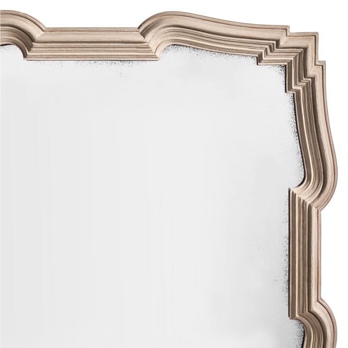 Limed Acacia Antique Mirror
