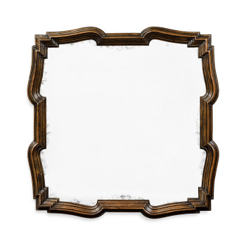 Rustic Walnut Antique Mirror